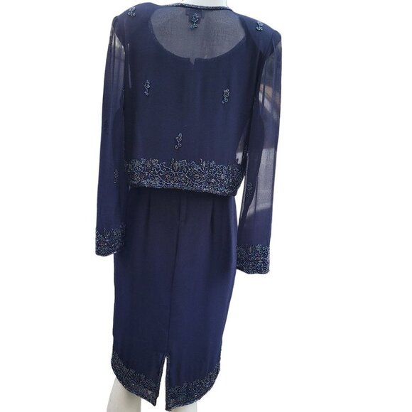 Dress & Blazzer sequin 2 piece set Sz M - Picture 3 of 15